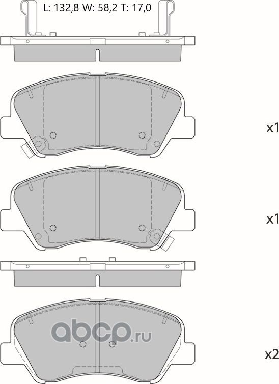 Колодки тормозные дисковые (противоскрипная пластина в компл.) (Avantech). Артикул AV1205