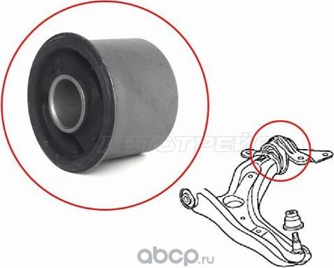 САЙЛЕНТБЛОК FR РЫЧАГА ЗАДНИЙ HONDA FITJAZZ 08- (SAT). Артикул ST51350TF0BU2