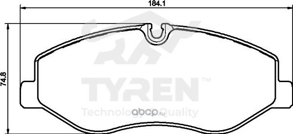 Дисковые тормозные колодки (Tyren). Артикул TYR1215661