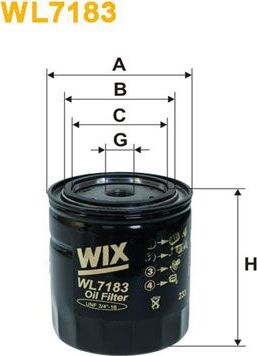 Масляный фильтр WIX Filters. Артикул WL7183