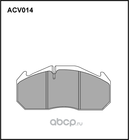 Колодки тормозные RENAULT MAN передние/задние (250х118х28мм) (4шт.) ALLIED NIPPO (Allied Nippon). Артикул ACV014KHD