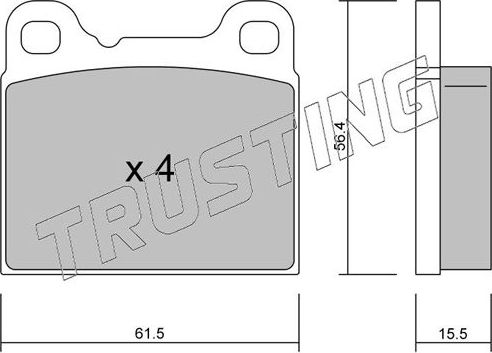 Тормозные колодки Trusting. Артикул 209.0
