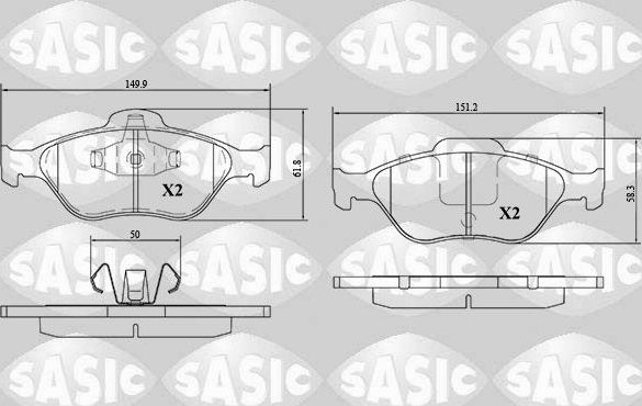 Тормозные колодки Sasic передние для Ford KA I 2001-2008. Артикул 6216007