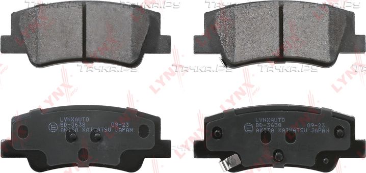 Тормозные колодки LYNXauto. Артикул BD-3638