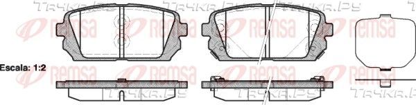 Тормозные колодки Remsa задние для Hyundai ix35 I 2010-2015. Артикул 1303.02
