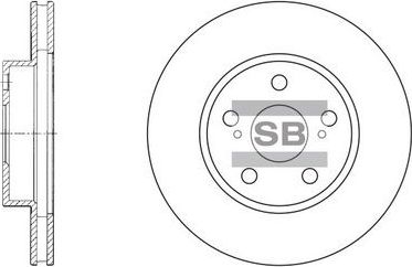 Тормозной диск Sangsin Hi-Q передний для Toyota Verso I 2009-2018. Артикул SD4013
