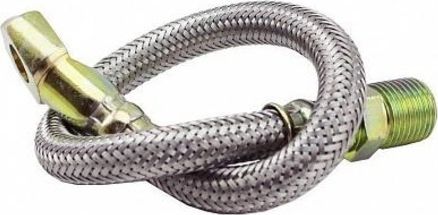 Тормозной шланг redBTR армированный в металлической оплетке (300 мм) для УАЗ 469 1985-2013. Артикул 611301