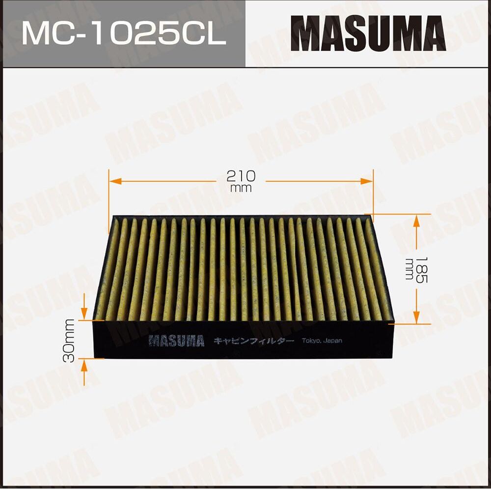 Салонный фильтр 902 угольный 140 (Masuma). Артикул MC1025CL