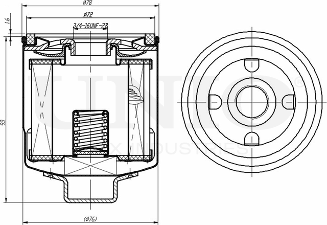 Фильтр масляный (Unio). Артикул FLT-20031