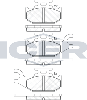 Тормозные колодки Icer для Renault Twizy 2012-2026. Артикул 182057