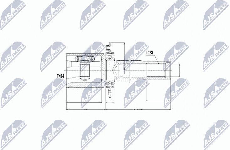 Шрус внутренний (граната) NTY. Артикул NPW-VW-026