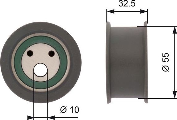Натяжной ролик (натяжитель) ремня ГРМ Gates PowerGrip® для ВАЗ 2111 1995-2004. Артикул T42041A