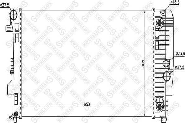 Радиатор охлаждения двигателя Stellox для Mercedes-Benz Viano I (W639) 2003-2014. Артикул 10-26560-SX
