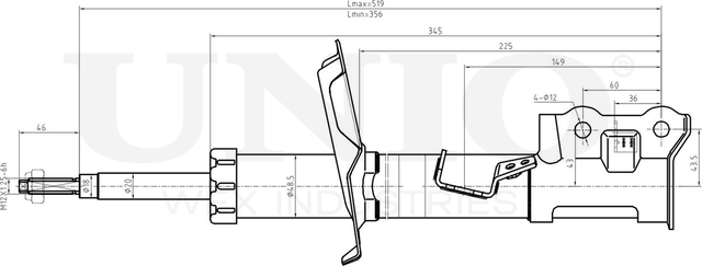 Амортизатор подвески (Unio). Артикул SAB-10252