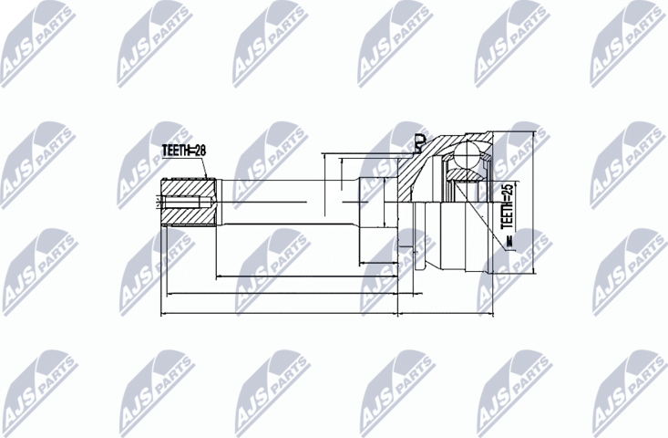 Шрус внутренний (граната) NTY. Артикул NPZ-MS-007