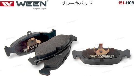 Тормозные колодки WEEN передние для Daewoo Lanos 1997-2008. Артикул 151-1108