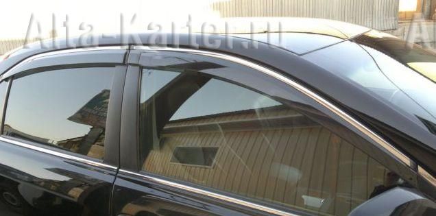 Дефлекторы Cobra Tuning для окон (с хром. молдингом) Lexus GX 470 2003-2009. Артикул T21803CR