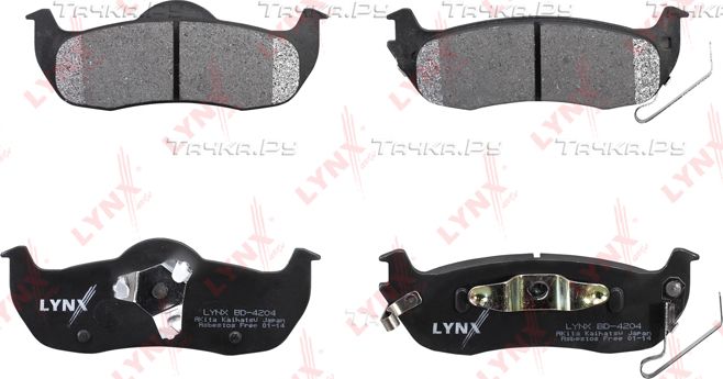 Тормозные колодки LYNXauto задние для Jeep Commander XK, XH 2005-2010. Артикул BD-4204