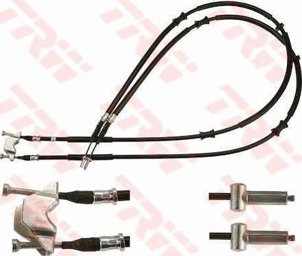 Трос ручника (тросик ручного тормоза) TRW правый/левый для Chevrolet Corsa 1994-2000. Артикул GCH2509