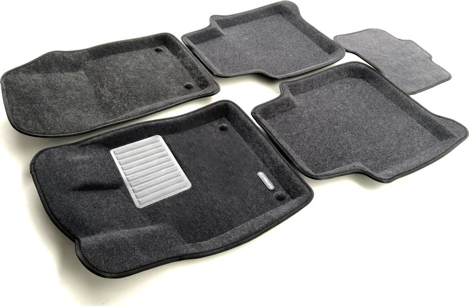 Коврики текстильные Euromat 3D Business для салона Skoda Kodiaq I 2017-2026 Темно-серые. Артикул EMC3D-004512G
