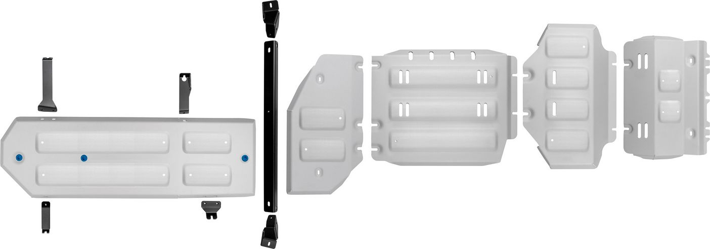 Защита алюминиевая Rival для картера, КПП, РК и топливного бака Tank 300 АКПП 4WD 2023-2026. Артикул K333.4801.1