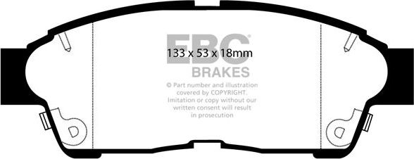 Тормозные колодки EBC Brakes. Артикул DP964
