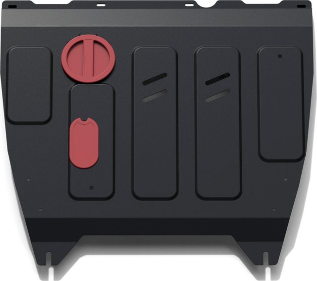 Защита АвтоБРОНЯ для картера и КПП Nissan Tiida II CVT 2015-2018. Артикул 111.04151.1