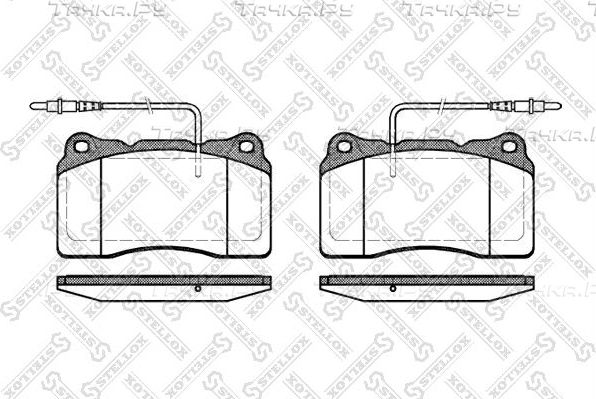Тормозные колодки Stellox передние для Peugeot 607 I 2000-2011. Артикул 677 014B-SX
