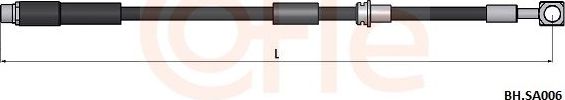 Тормозной шланг Cofle. Артикул 92.BH.SA006