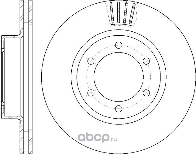 Диск тормозной вентилируемый (G-Brake). Артикул GR02916