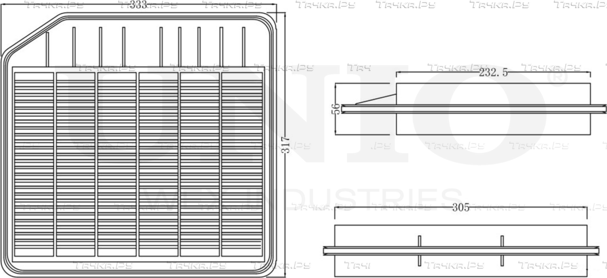 Фильтр воздушный (Unio). Артикул FLT-10251