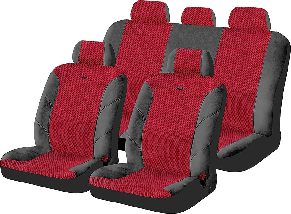 Чехлы универсальные Hadar Rosen Elegant на сидения авто, цвет Красный/Графит. Артикул 10582