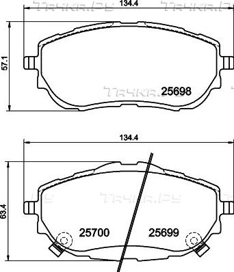 Тормозные колодки Nisshinbo. Артикул NP1116