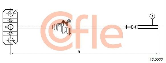 Трос ручника (тросик ручного тормоза) Cofle. Артикул 92.17.2277