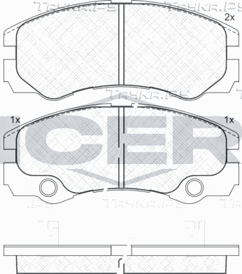 Тормозные колодки Icer. Артикул 181354