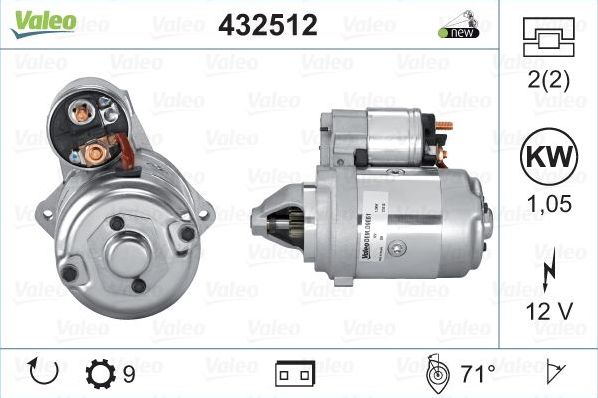 Стартер Valeo Origins New для Peugeot 505 1980-1990. Артикул 432512