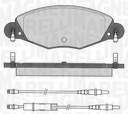Тормозные колодки Magneti Marelli. Артикул 363916060564