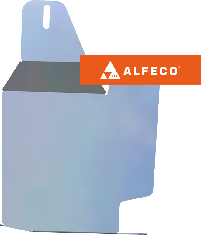 Защита алюминиевая Alfeco (4мм) для приводного ремня моторного отсека Chery Tiggo 4 2017-2026. Артикул ALF.02.24AL4