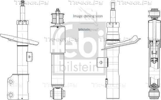 Амортизатор Febi Bilstein передний левый для Toyota Corolla E120, E130 2001-2008. Артикул 1002678