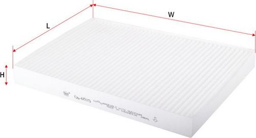 Салонный фильтр Sakura. Артикул CA-6515