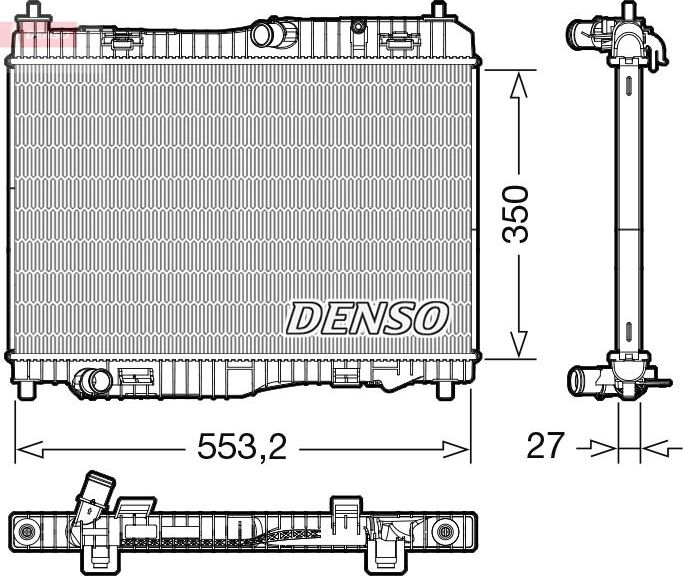 Радиатор охлаждения двигателя Denso. Артикул DRM10116