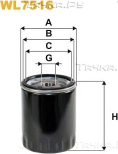 Масляный фильтр WIX Filters для Mazda CX-7 I 2006-2013. Артикул WL7516