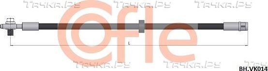Тормозной шланг Cofle передний для Volkswagen Lupo 1998-2005. Артикул 92.BH.VK014