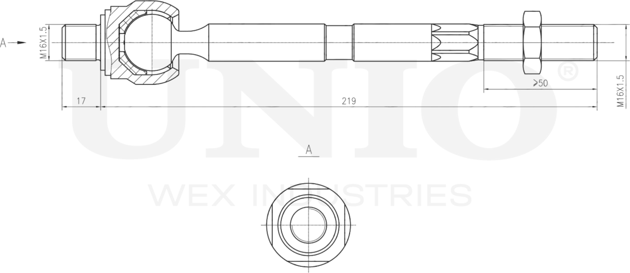 Тяга рулевая (Unio). Артикул SSP-30089