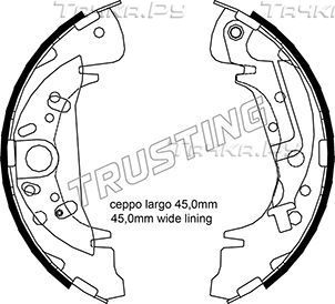 Тормозные колодки Trusting задние для Hyundai Trajet I 1999-2008. Артикул 046.207Y