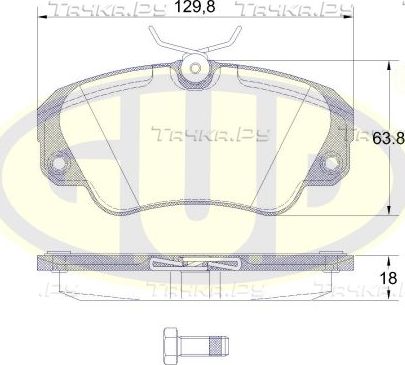 Тормозные колодки G.U.D. передние для Opel Omega A 1987-1994. Артикул GBP880161