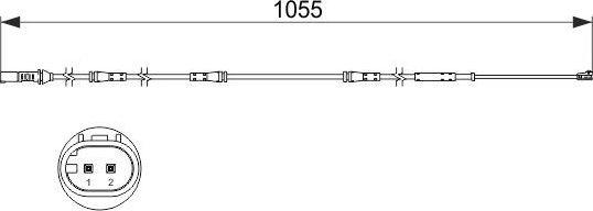 Датчик износа тормозных колодок  Bosch. Артикул 1 987 473 508