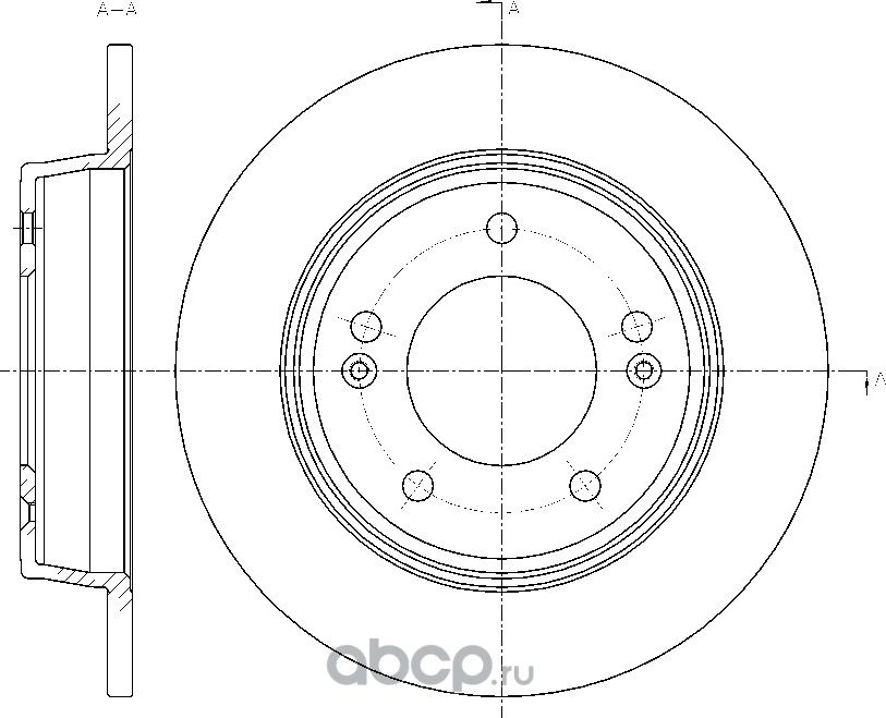 Диск тормозной (G-Brake). Артикул GR01940