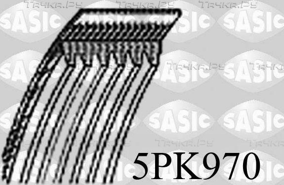 Приводной ремень поликлиновой Sasic для Toyota Avensis I 1997-2000. Артикул 5PK970