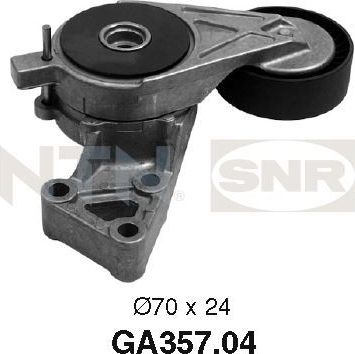 Натяжной ролик (натяжитель) приводного поликлинового ремня NTN / SNR. Артикул GA357.04